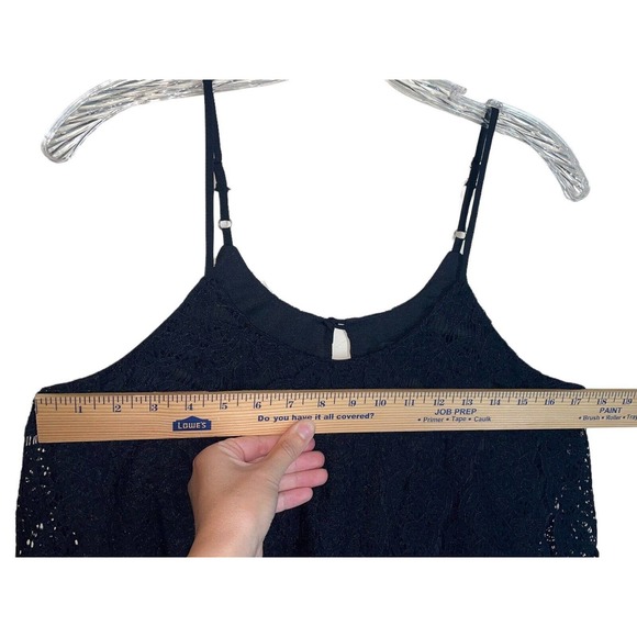 Mossimo Size S Black Floral Lace Pockets Keyhole Back Romper Shorts Small Target - Picture 5 of 5